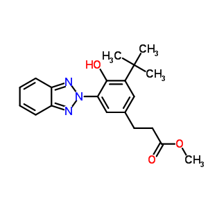 甲酯-3-(3-(2H-苯并三唑-2-基)-5-叔丁基-4-羥苯基)丙酸結(jié)構(gòu)式_84268-33-7結(jié)構(gòu)式