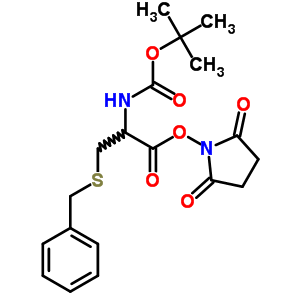 叔丁氧羰基-(S-芐基)半胱氨酰-琥珀酰亞胺結(jié)構(gòu)式_85097-54-7結(jié)構(gòu)式