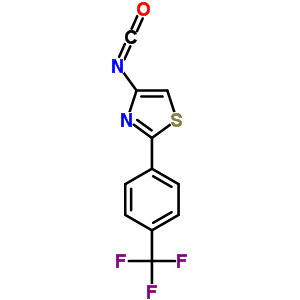 4-異氰?；?2-[4-(三氟甲基)苯基]-1,3-噻唑結(jié)構(gòu)式_859850-96-7結(jié)構(gòu)式