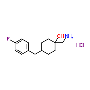 (1R,4R)-1-(氨基甲基)-4-(4-氟芐基)環(huán)己醇鹽酸鹽結(jié)構(gòu)式_863564-53-8結(jié)構(gòu)式