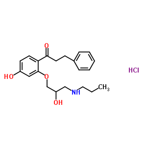 4-羥基普羅帕酮鹽酸鹽結(jié)構(gòu)式_86383-31-5結(jié)構(gòu)式