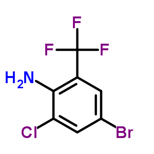Benzenamine, 4-bromo-2-chloro-6-(trifluoromethyl)-Structure,870703-71-2Structure Benzenamine, 4-bromo-2-chloro-6-(trifluoromethyl)- Structure,870703-71-2Structure
