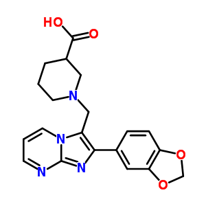 1-(2-苯并[1,3]二氧代-5-咪唑并[1,2-a]嘧啶-3-甲基)-哌啶-3-羧酸結(jié)構(gòu)式_904816-50-8結(jié)構(gòu)式