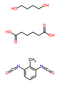 己二酸與丁二醇和甲苯二異氰酸酯的聚合物結(jié)構(gòu)式_9068-94-4結(jié)構(gòu)式