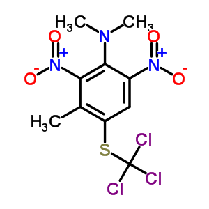 N,N,3-三甲基-2,6-二硝基-4-[(三氯甲基)硫代]-苯胺結(jié)構(gòu)式_90887-95-9結(jié)構(gòu)式
