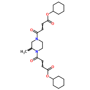 (9ci)-4,4-(2-甲基-1,4-哌嗪二基)雙[4-氧代-2-丁酸二環(huán)己酯結(jié)構(gòu)式_91480-83-0結(jié)構(gòu)式