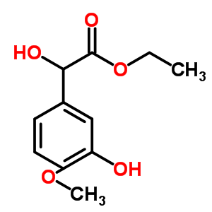3-羥基-4-甲氧基-扁桃酸乙酯結(jié)構(gòu)式_91971-78-7結(jié)構(gòu)式
