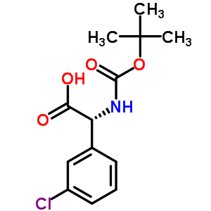 (R)-叔丁氧基羰基氨基-(3-氯-苯基)-乙酸結(jié)構(gòu)式_926641-28-3結(jié)構(gòu)式
