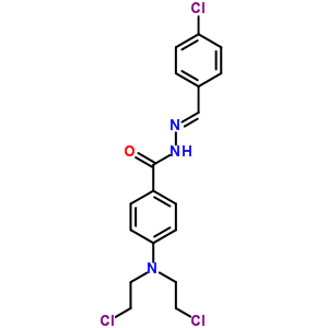 4-[雙(2-氯乙基)氨基]-n-[(4-氯苯基)亞甲基氨基]苯甲酰胺結(jié)構(gòu)式_93881-93-7結(jié)構(gòu)式